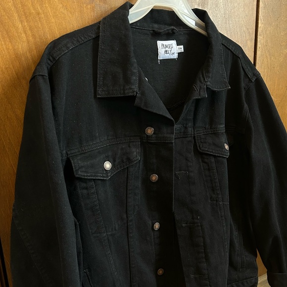 Princess Polly Black Denim Jean Jacket - Picture 3 of 5